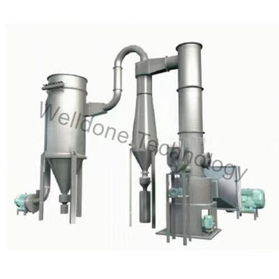 secador instantâneo giratório material de aquecimento de gás de 1300kg/H Granuled