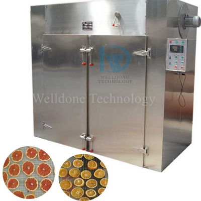 Máquina de secagem comercial Circulação de ar quente 144 bandejas Secador Forno de processamento de alimentos e frutas Desidratador de grande capacidade