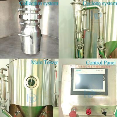 Secador automático de laboratório com controle de temperatura de entrada de ar de 30 a 300 °C e capacidade de evaporação de 1 kg/h