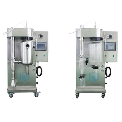 Secador por pulverização a vácuo de baixa temperatura com temperatura de entrada de ar de 30~300℃ e capacidade de evaporação de 1kg/h para uso em laboratório