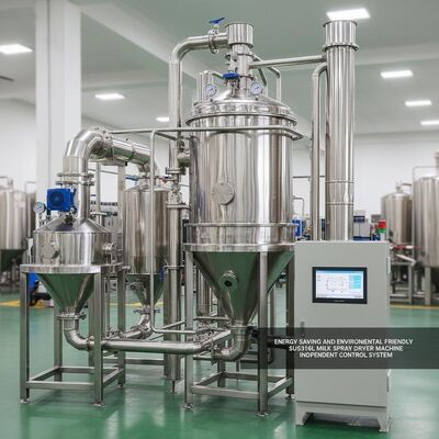 Económica e ecológica SUS316L Máquina de secagem de pulverização de leite Sistema de controlo independente