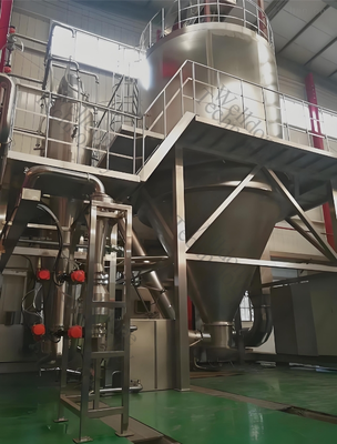 Em secador por spray de baixo custo e alta eficiência com 70% de eficiência de secagem para café instantâneo e leite em pó